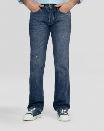 خرید و قیمت شلوار جین ساده بوت کات مردانه آبی 22324611