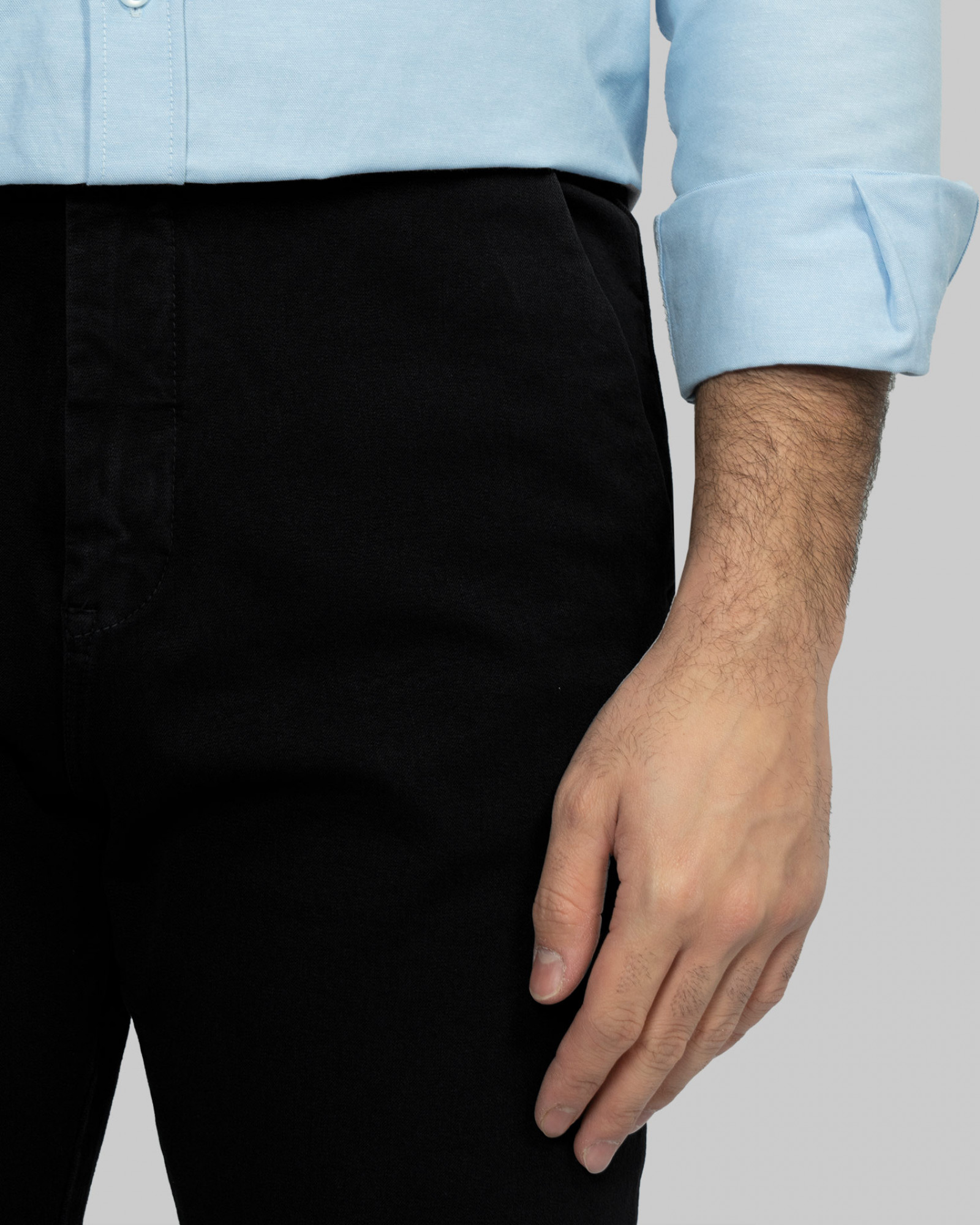 شلوار کتان ساده مردانه مشکی 22315159