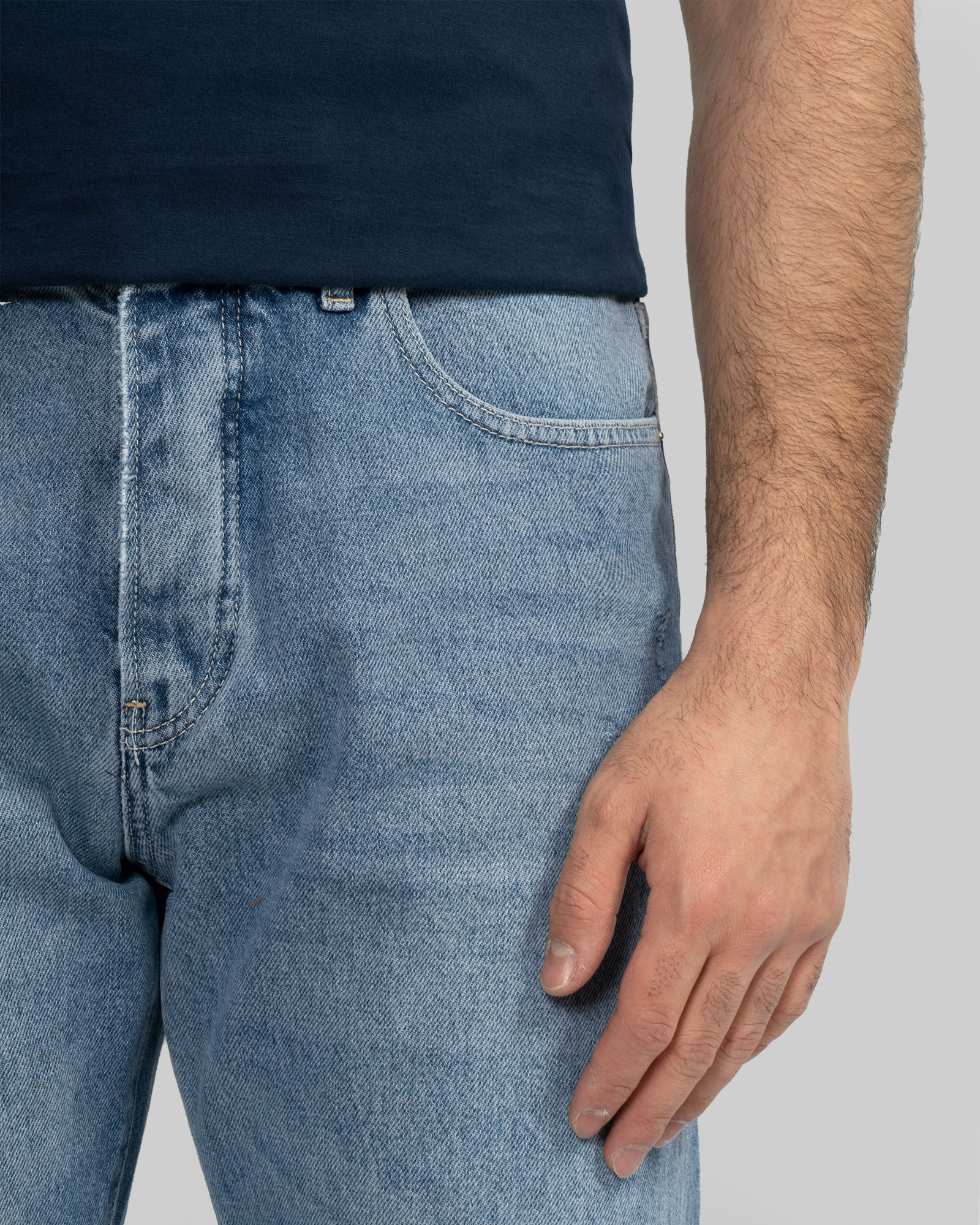 شلوار جین ساده رگولار مردانه آبی روشن 22312166