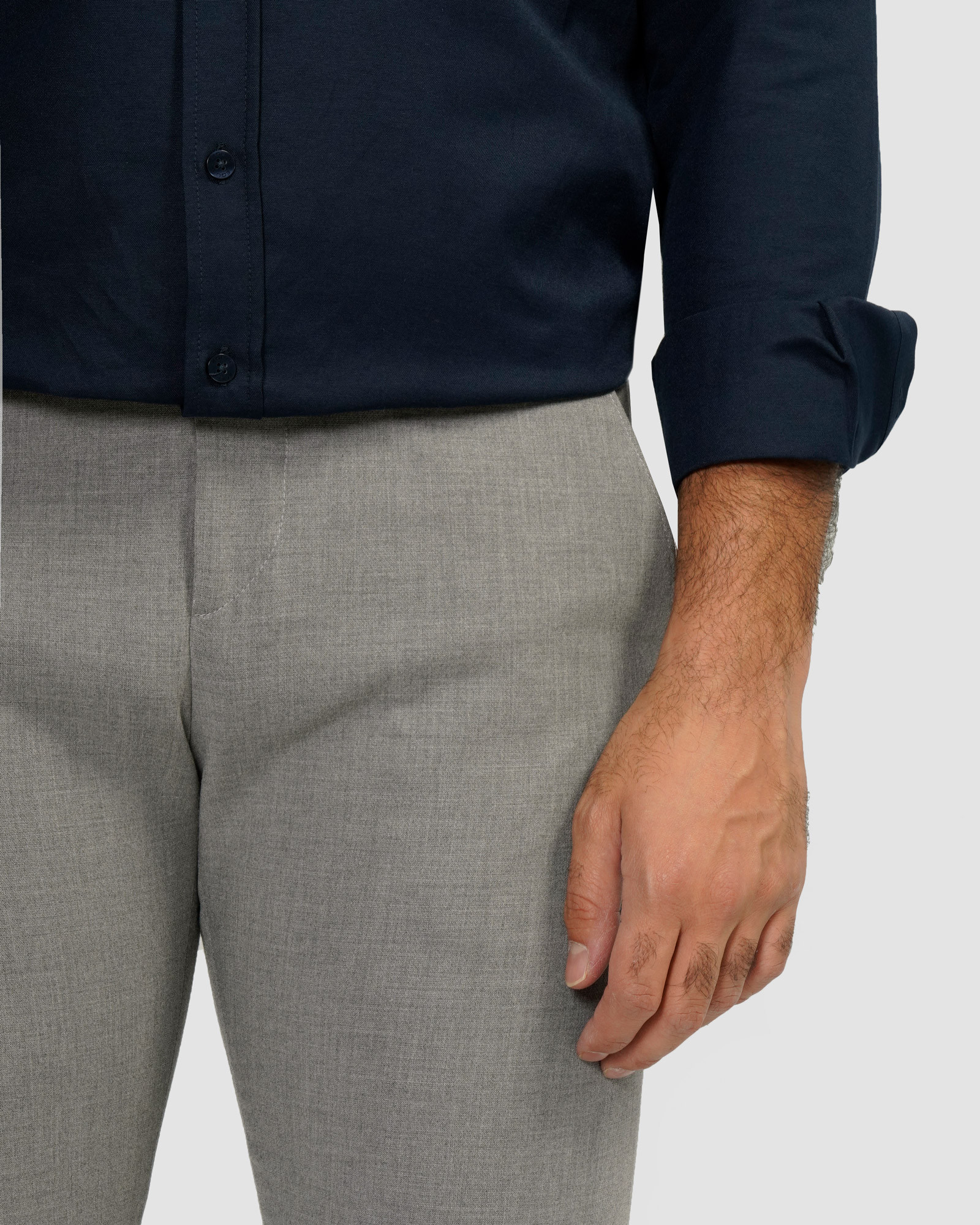 خرید و قیمت شلوار پارچه ای ساده دمپا پاکتی مردانه طوسی 23232107