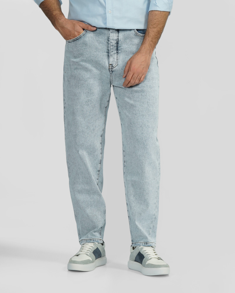 شلوار جین استریت فیت (Straight fit) ساده مردانه آبی روشن 23324699