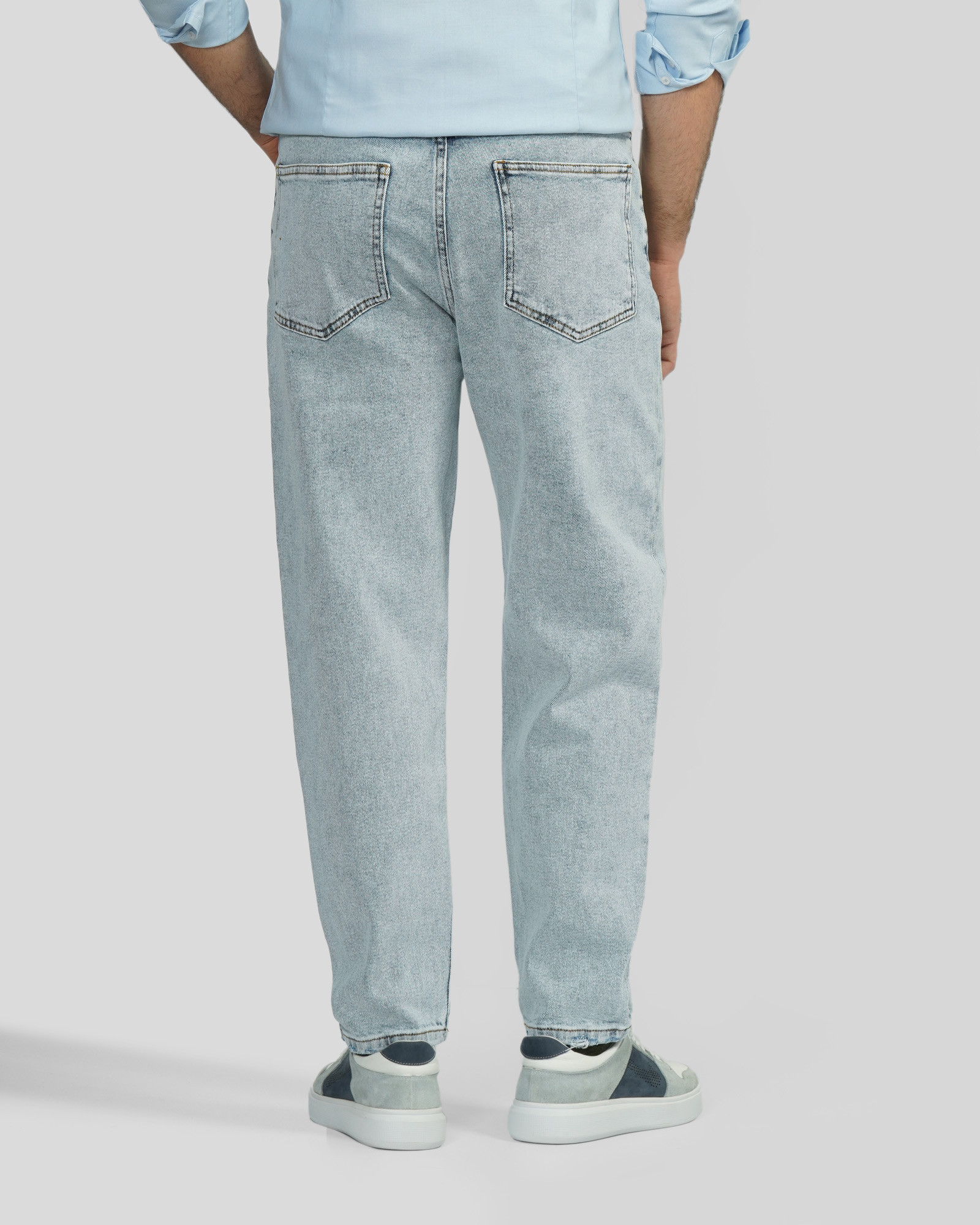 شلوار جین استریت فیت (Straight fit) ساده مردانه آبی روشن 23324699