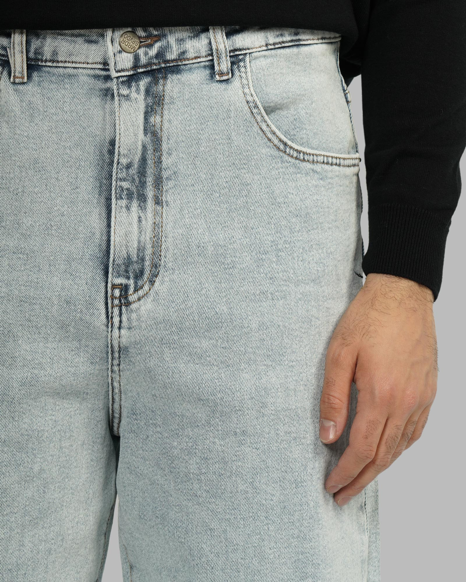 خرید و قیمت شلوار جین بگ (Baggy) ساده مردانه آبی روشن 23212689