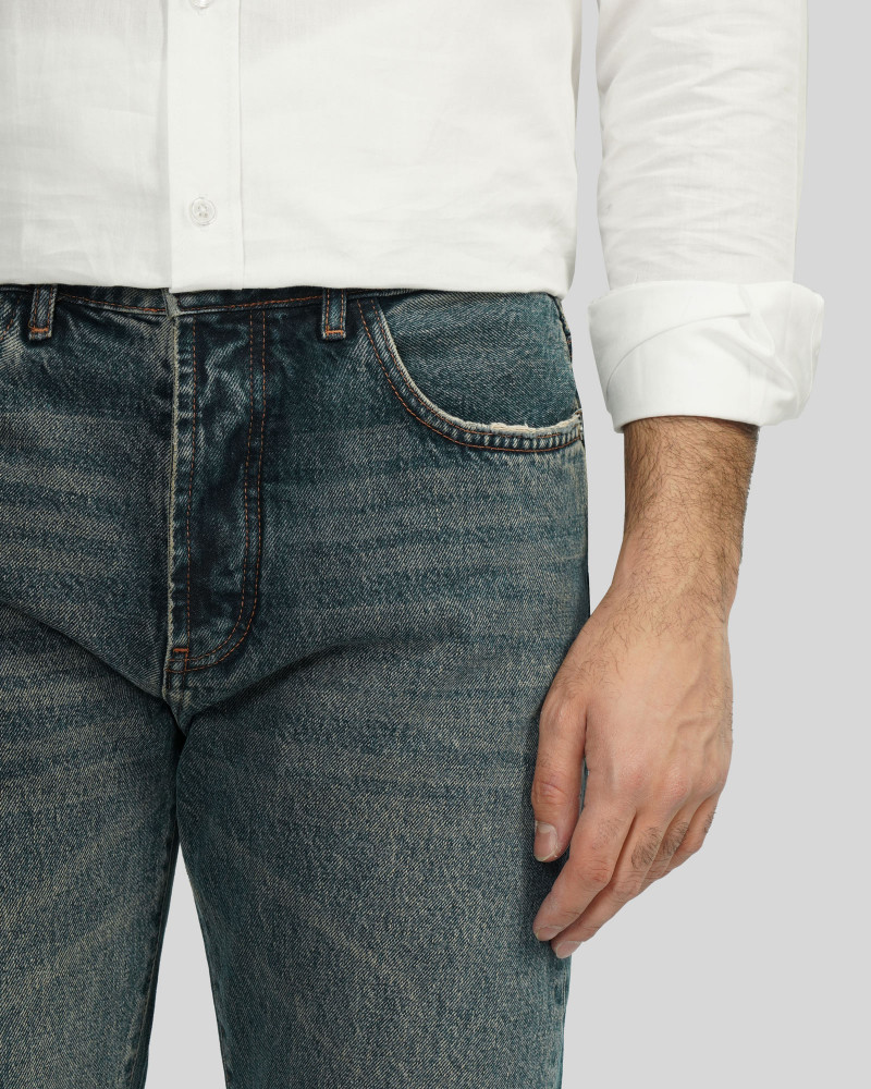 شلوار جین استریت استایل (Street Style) ساده مردانه آبی تیره 23324710