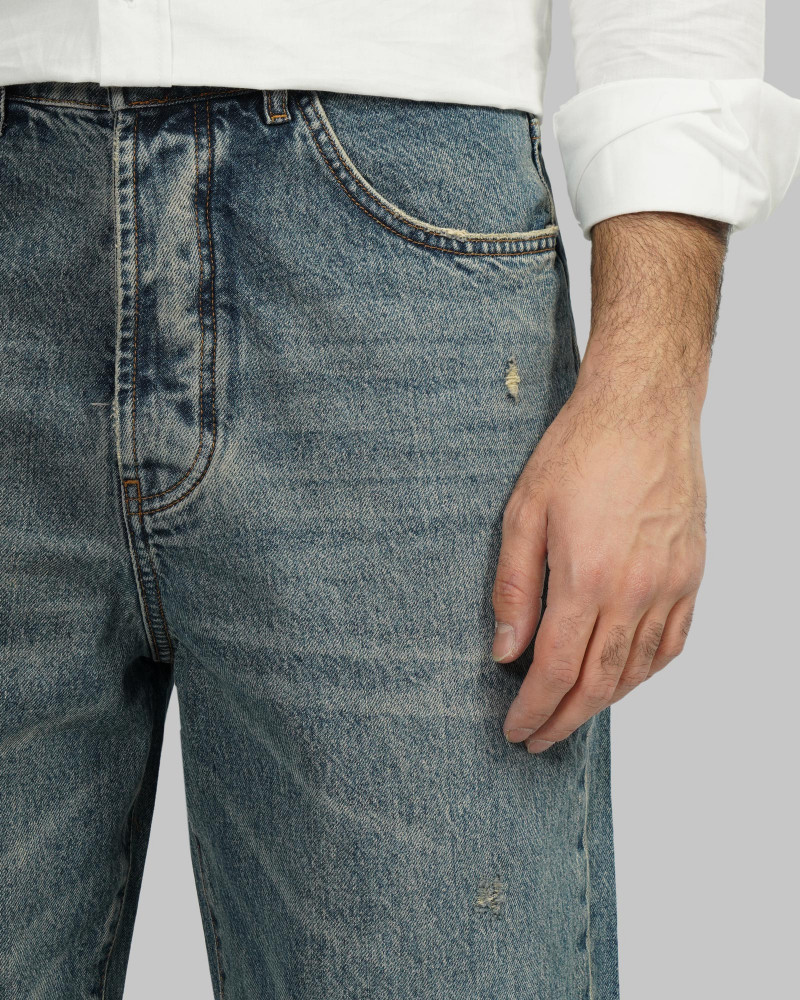 خرید و قیمت شلوار جین بگ (Baggy) زاپ دار مردانه آبی 23312198