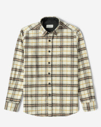 خرید و قیمت پیراهن ضخیم چهارخانه آستین بلند کرم 23352273