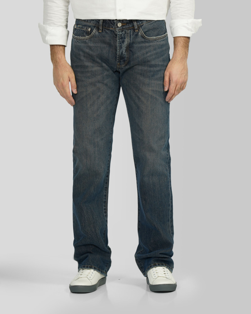 شلوار جین بوت کات (Boot cut) ساده مردانه سرمه ای روشن 23324713