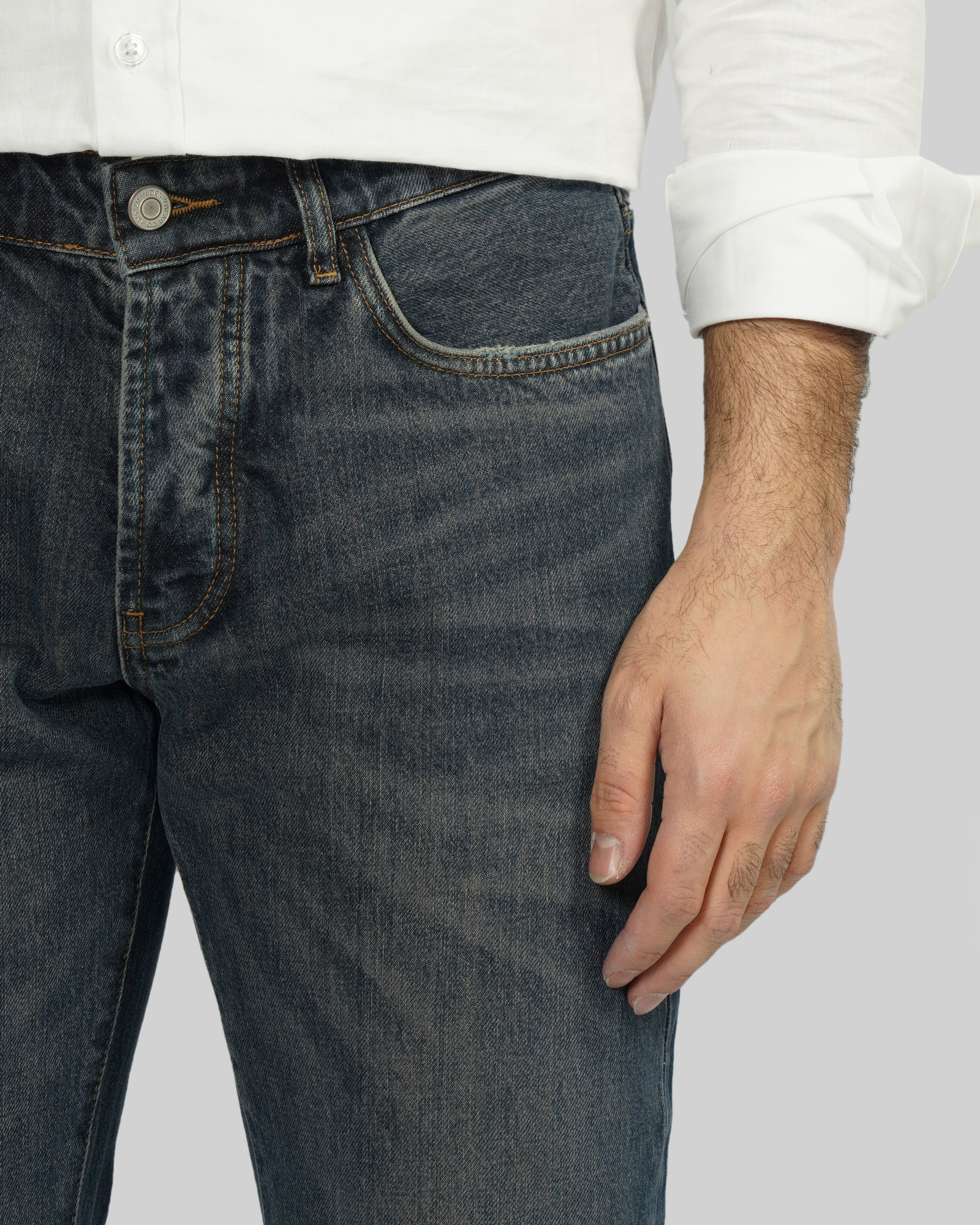 شلوار جین بوت کات (Boot cut) ساده مردانه سرمه ای روشن 23324713