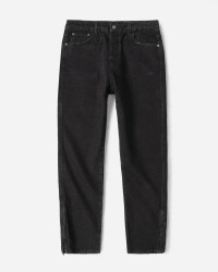 خرید و قیمت شلوار جین استریت فیت (Straight fit) ساده مردانه ذغالی 23424724