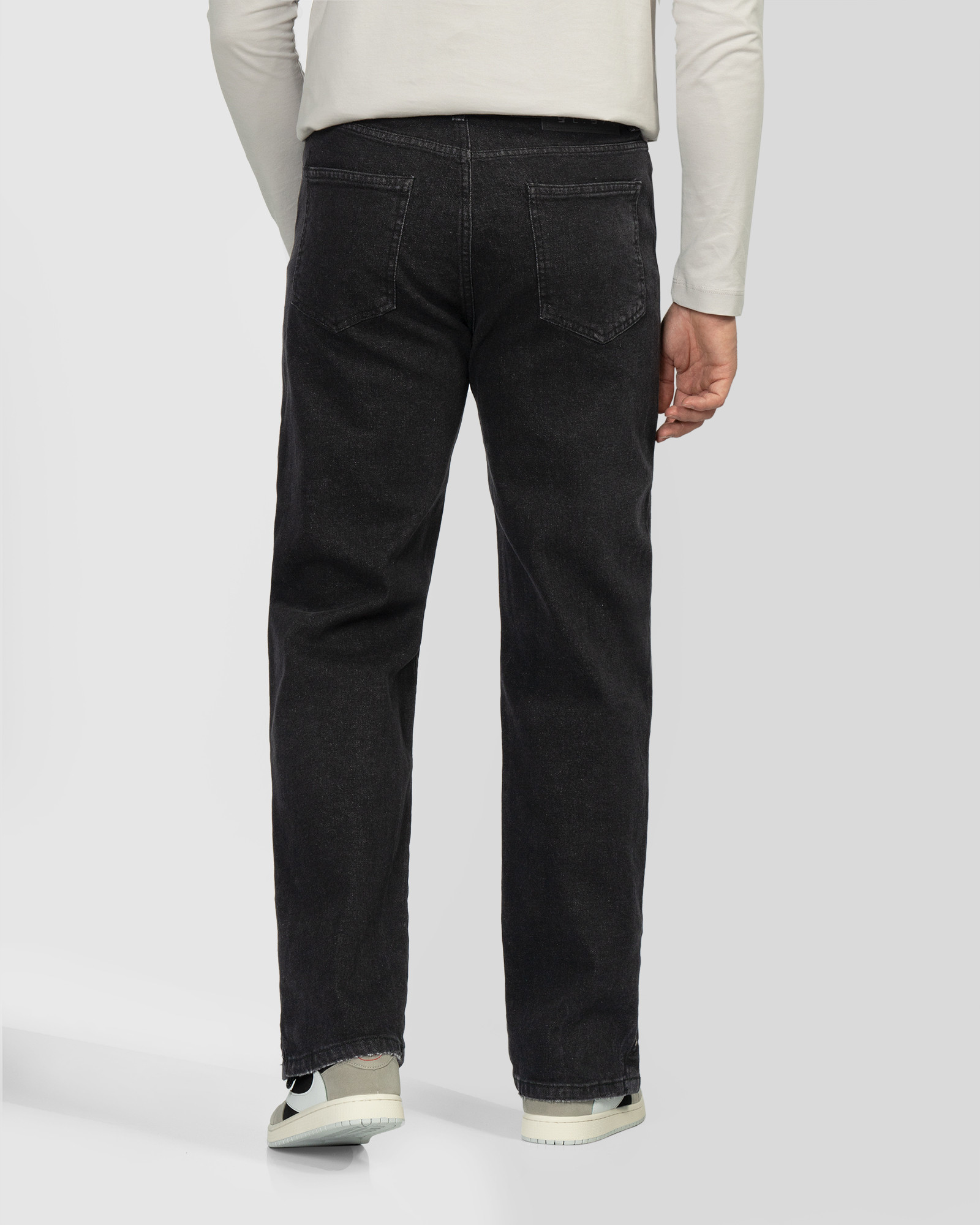 خرید و قیمت شلوار جین استریت فیت (Straight fit) ساده مردانه ذغالی 23424724