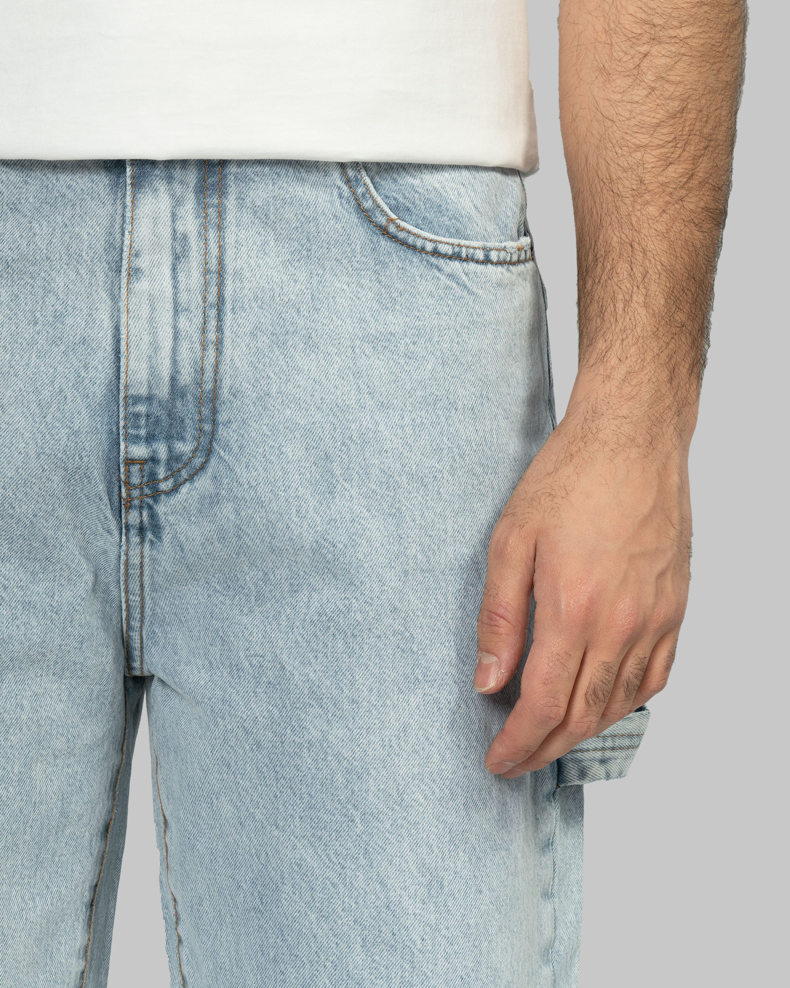 خرید و قیمت شلوار جین بگ (Baggy) ساده مردانه آبی روشن 23412604