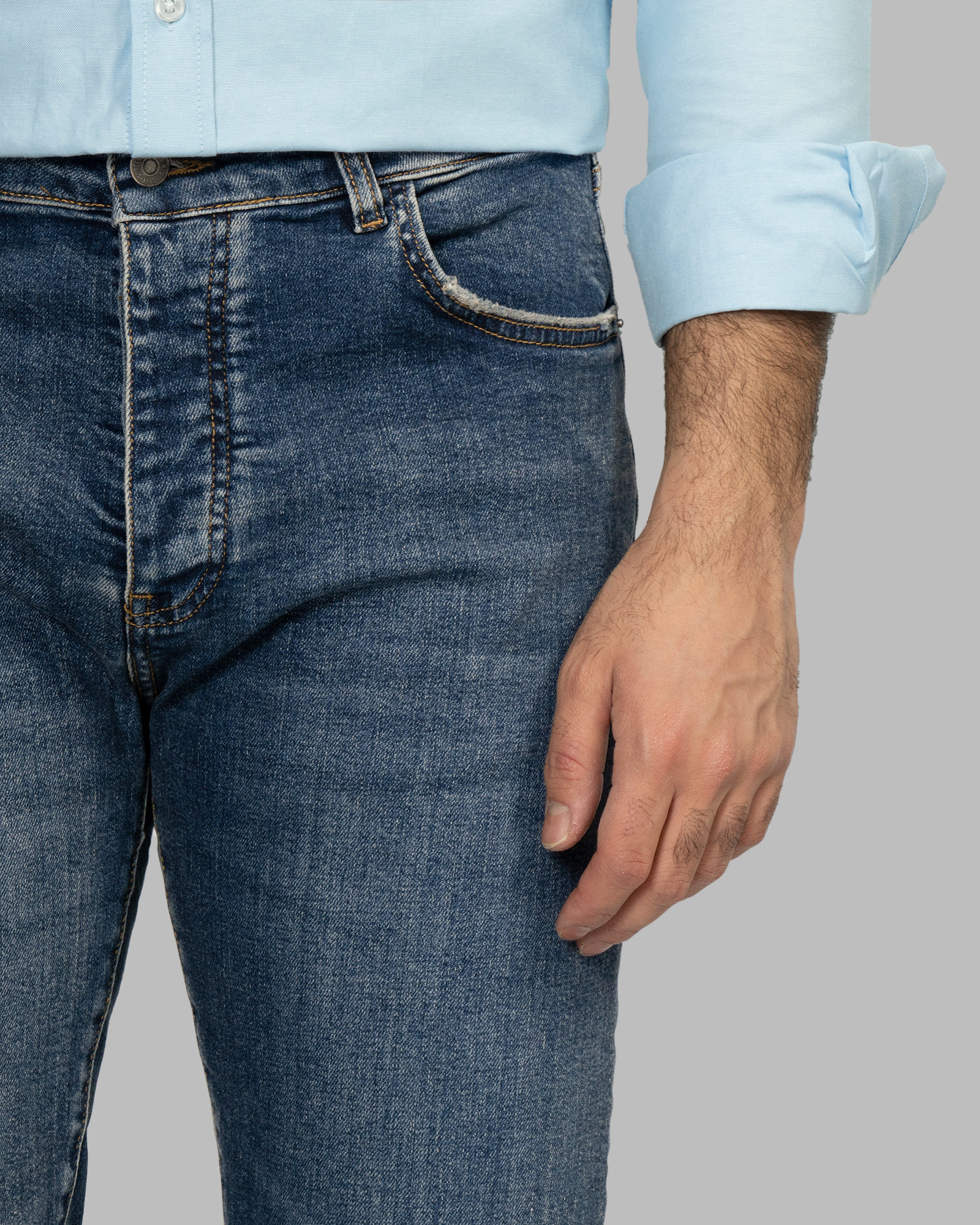 خرید و قیمت شلوار جین اسکینی (skinny) ساده مردانه آبی 23410273