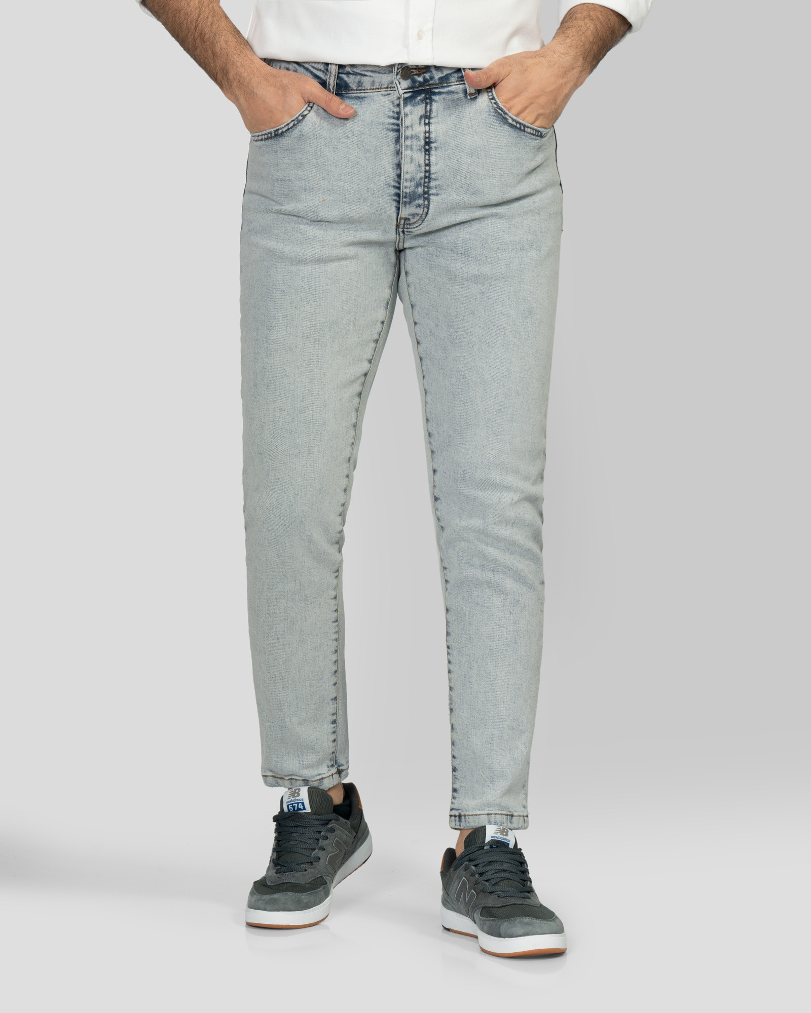 خرید و قیمت شلوار جین اسکینی (skinny) ساده مردانه آبی روشن 23210265