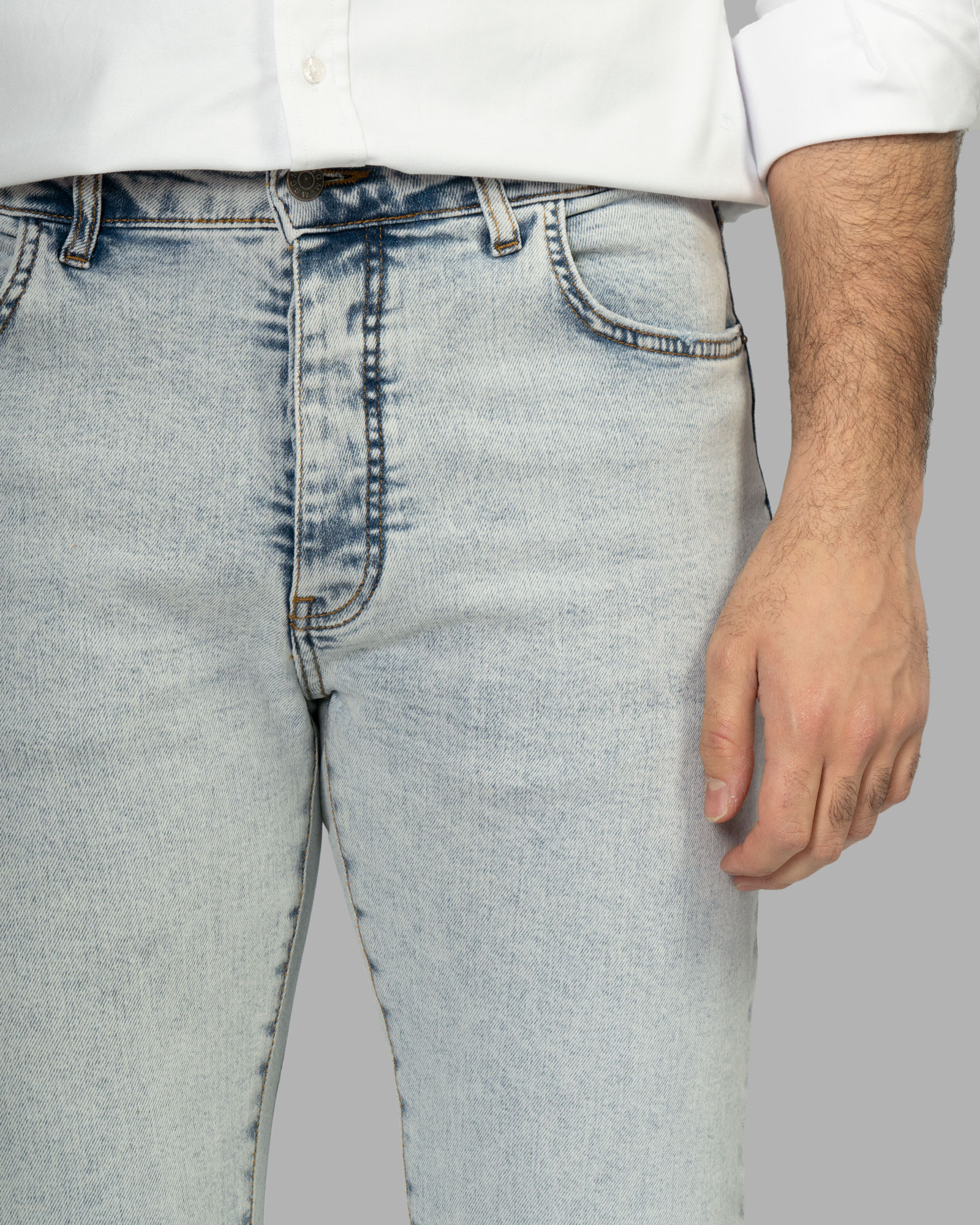 خرید و قیمت شلوار جین اسکینی (skinny) ساده مردانه آبی روشن 23210265