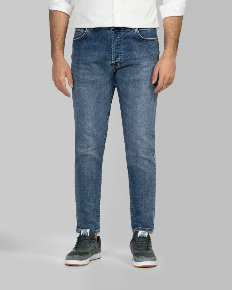 خرید و قیمت شلوار جین اسکینی (skinny) ساده مردانه آبی تیره  23410272