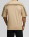 خرید و قیمت تیشرت طرح دار یقه گرد آستین کوتاه مردانه کرم 23496718