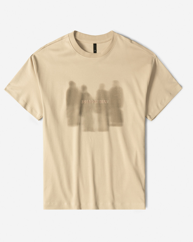 خرید و قیمت تیشرت طرح دار یقه گرد آستین کوتاه مردانه کرم 23496718