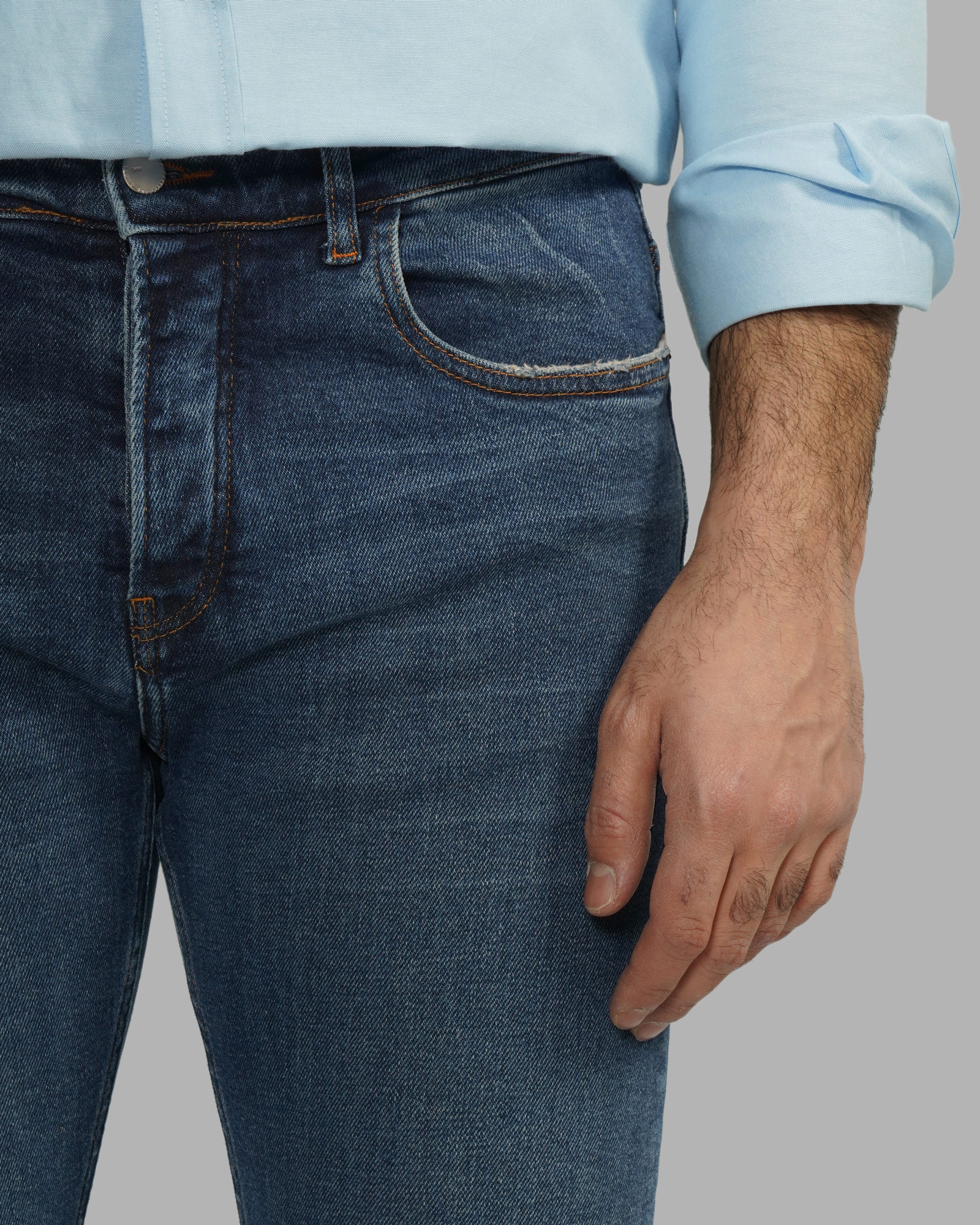 خرید و قیمت شلوار جین اسکینی (skinny) ساده مردانه  آبی تیره 22410254