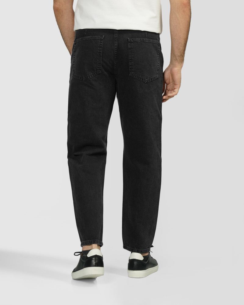 شلوار جین اسلوچی (slouchy) ساده ذغالی 23224660