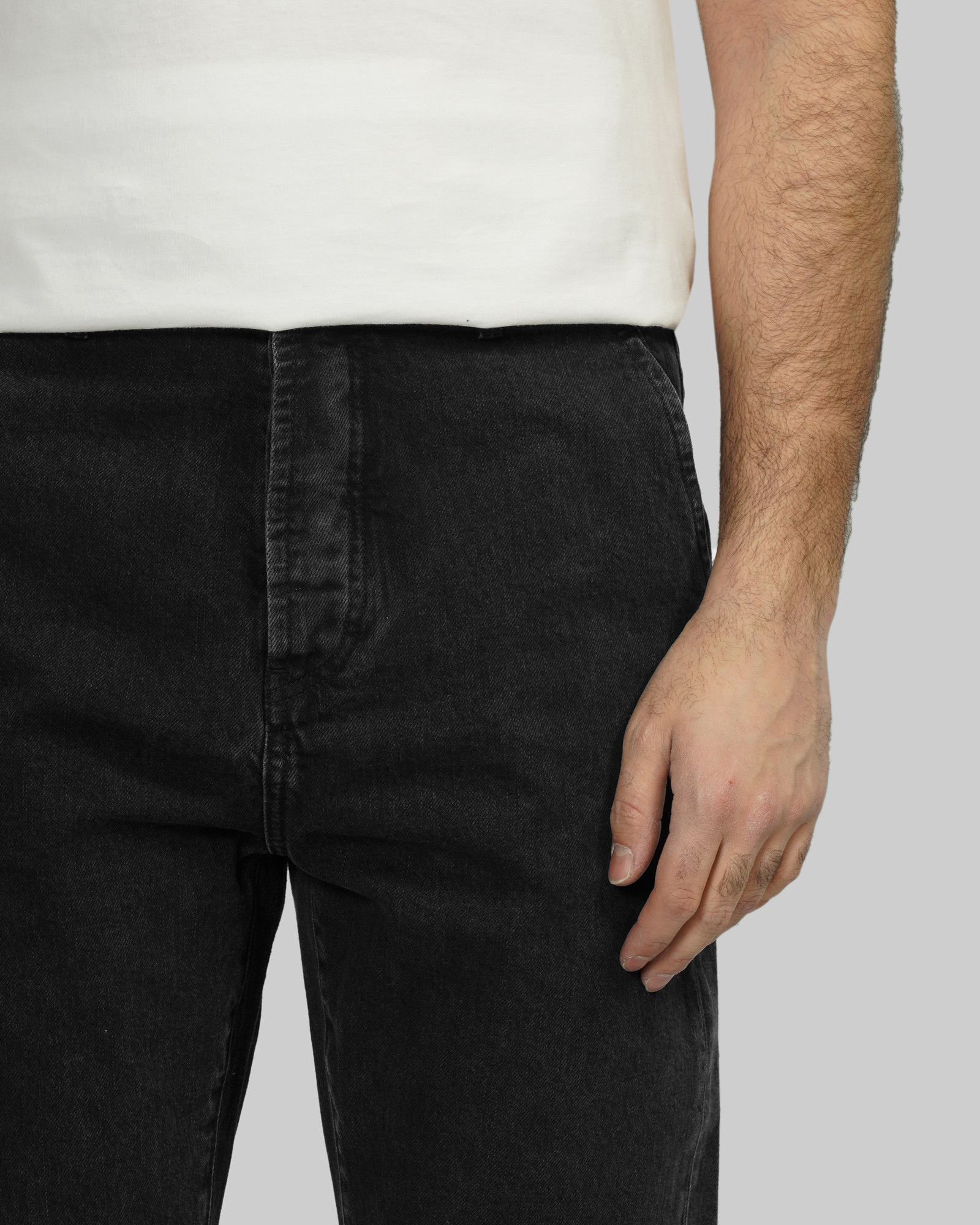شلوار جین اسلوچی (slouchy) ساده ذغالی 23224660