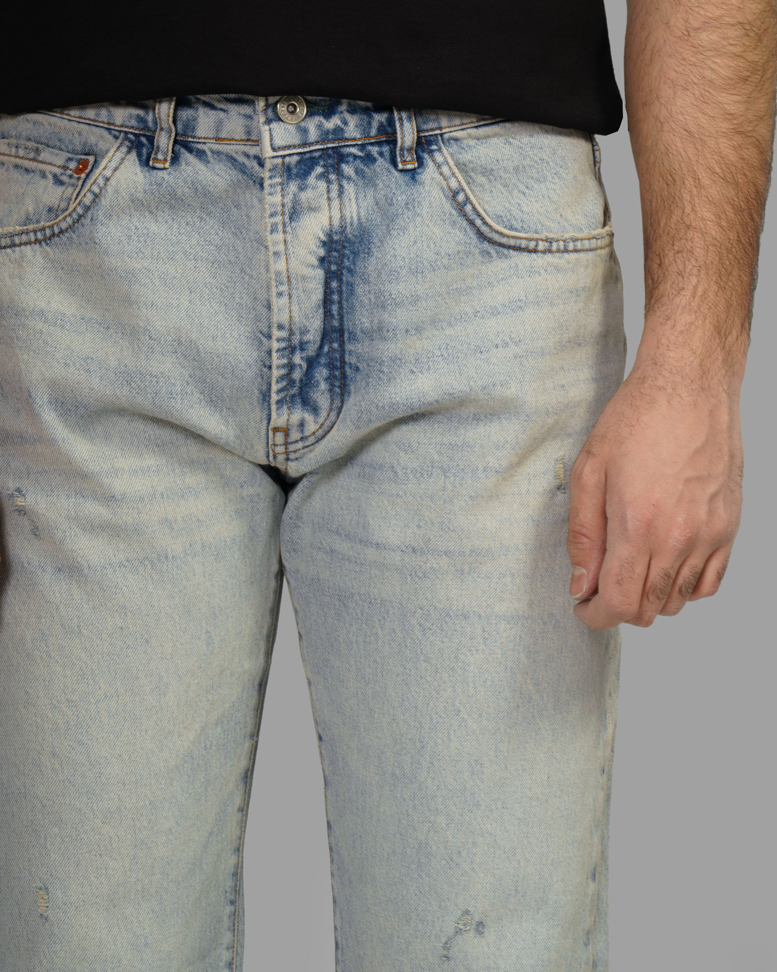خرید و قیمت شلوار جین استریت فیت (Straight fit) زاپ دار مردانه آبی روشن 23424746
