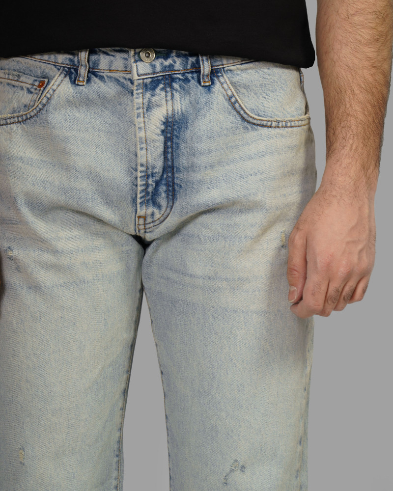 خرید و قیمت شلوار جین استریت فیت (Straight fit) زاپ دار مردانه آبی روشن 23424746