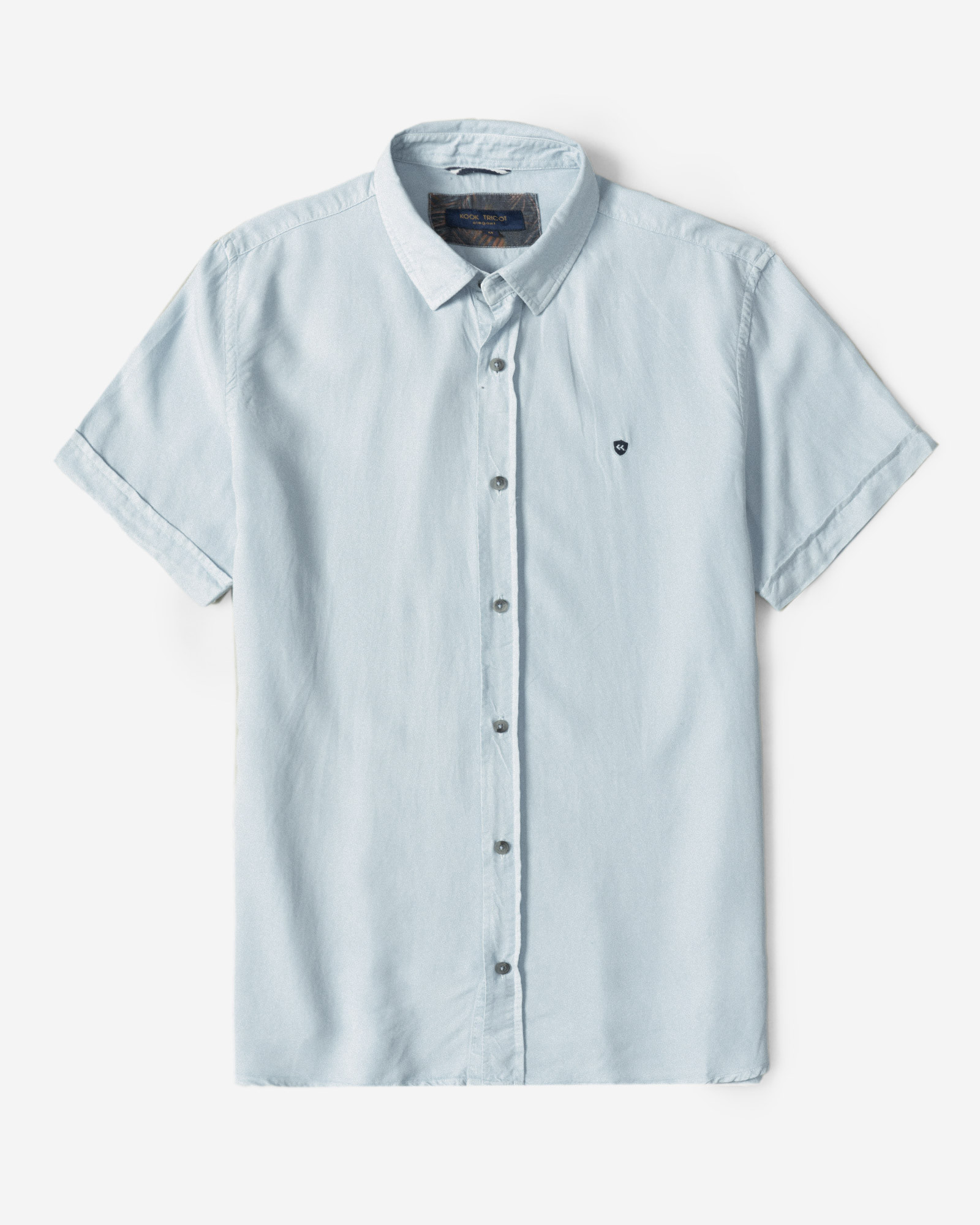 خرید و قیمت پیراهن آستین کوتاه ساده مردانه آبی روشن 23422284