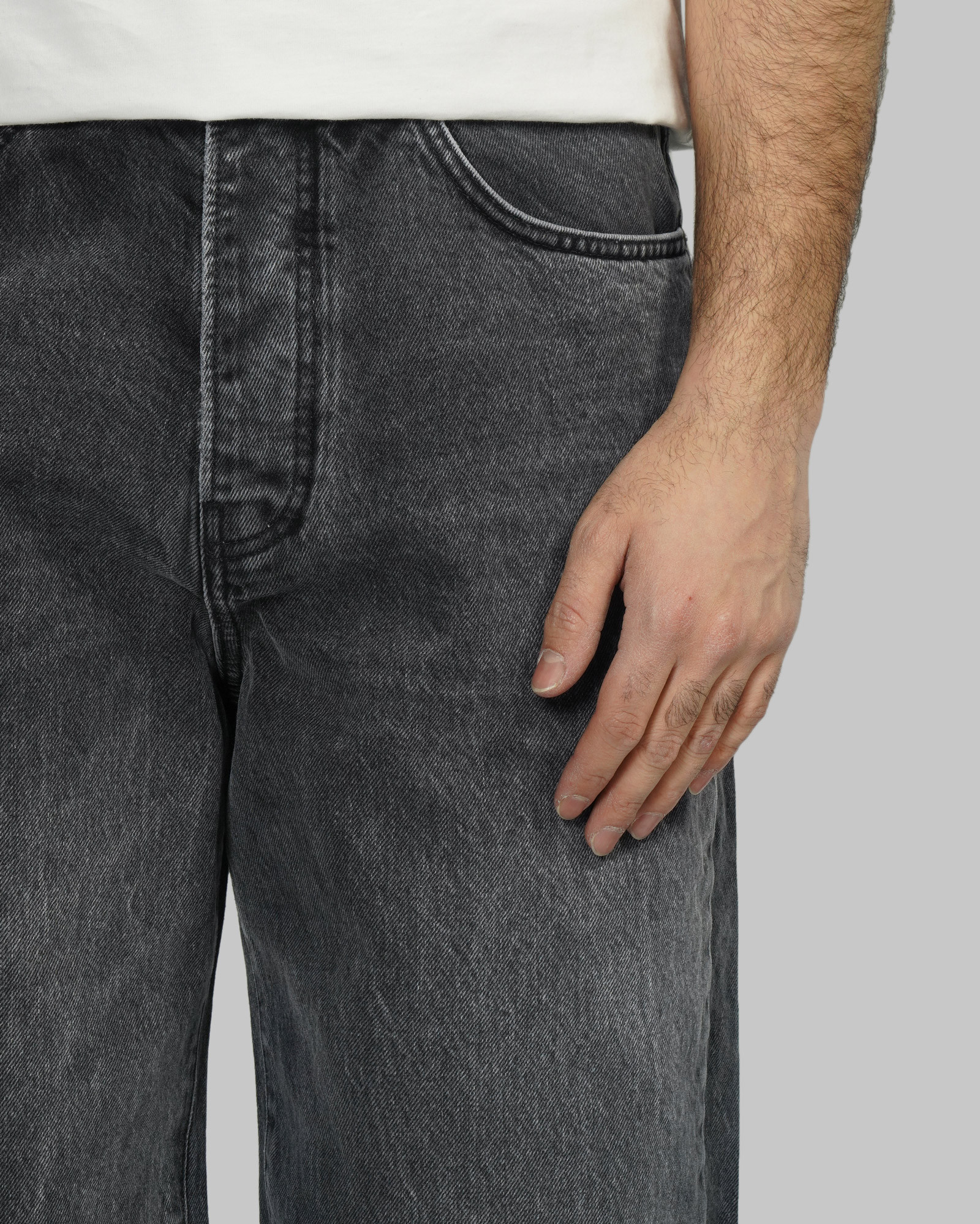 خرید و قیمت شلوار جین بگ (Baggy) ساده مردانه ذغالی 23424733