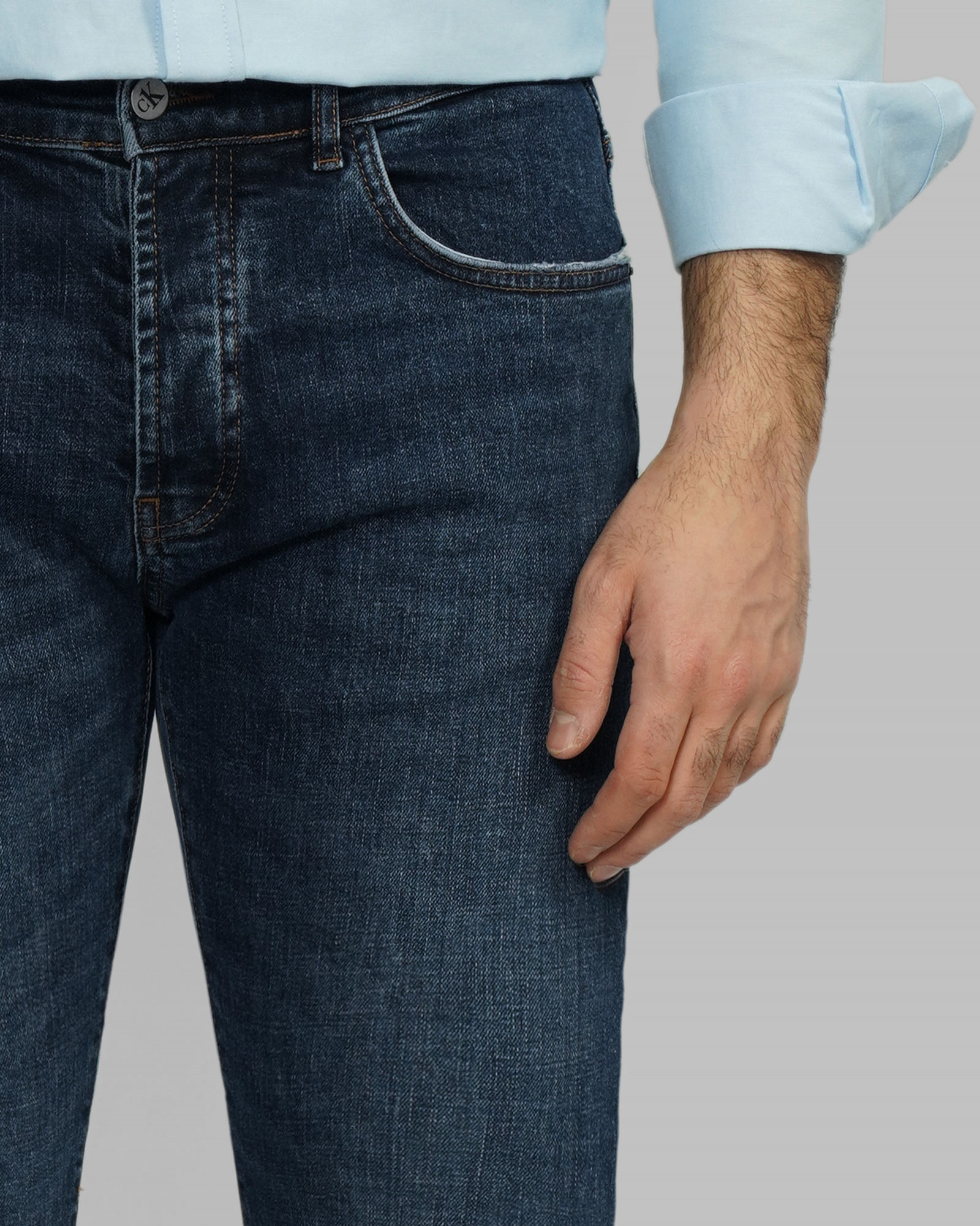 خرید و قیمت شلوار جین اسلیم ساده مردانه آبی تیره  23411416