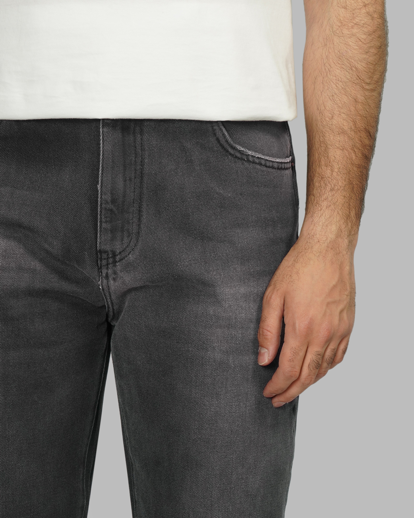 خرید و قیمت شلوار جین استریت فیت (Straight fit) ساده مردانه دودی 24124766