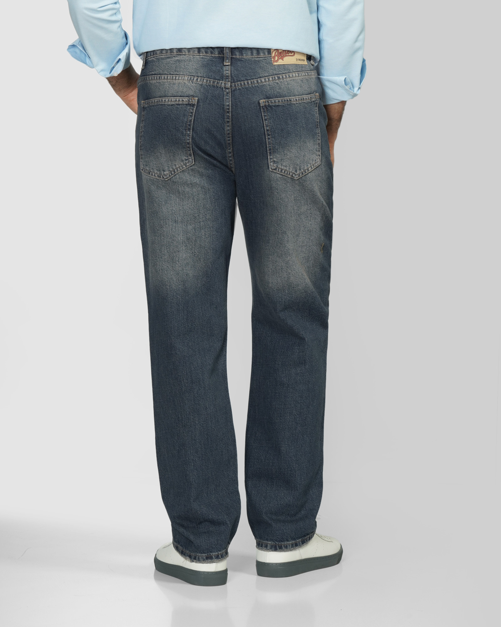 شلوار جین استریت فیت (Straight fit) ساده مردانه آبی تیره 24124770