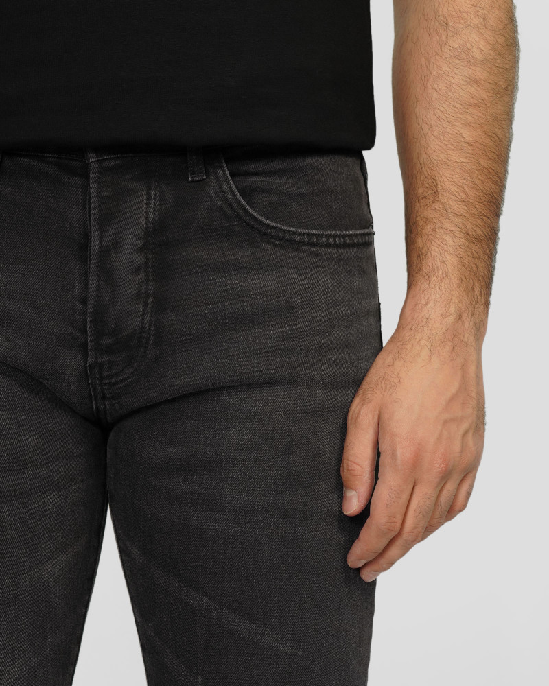 خرید و قیمت شلوار جین اسلیم ساده مردانه دودی 24111429