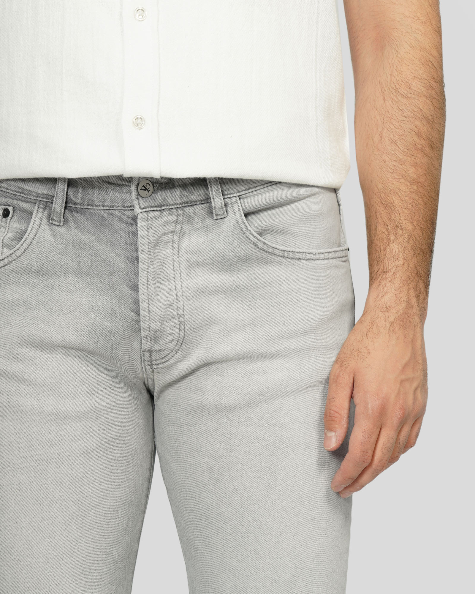 شلوار جین اسلیم ساده مردانه طوسی 24111427 در فروشگاه اینترنتی لباس و پوشاک مردانه وب پوش