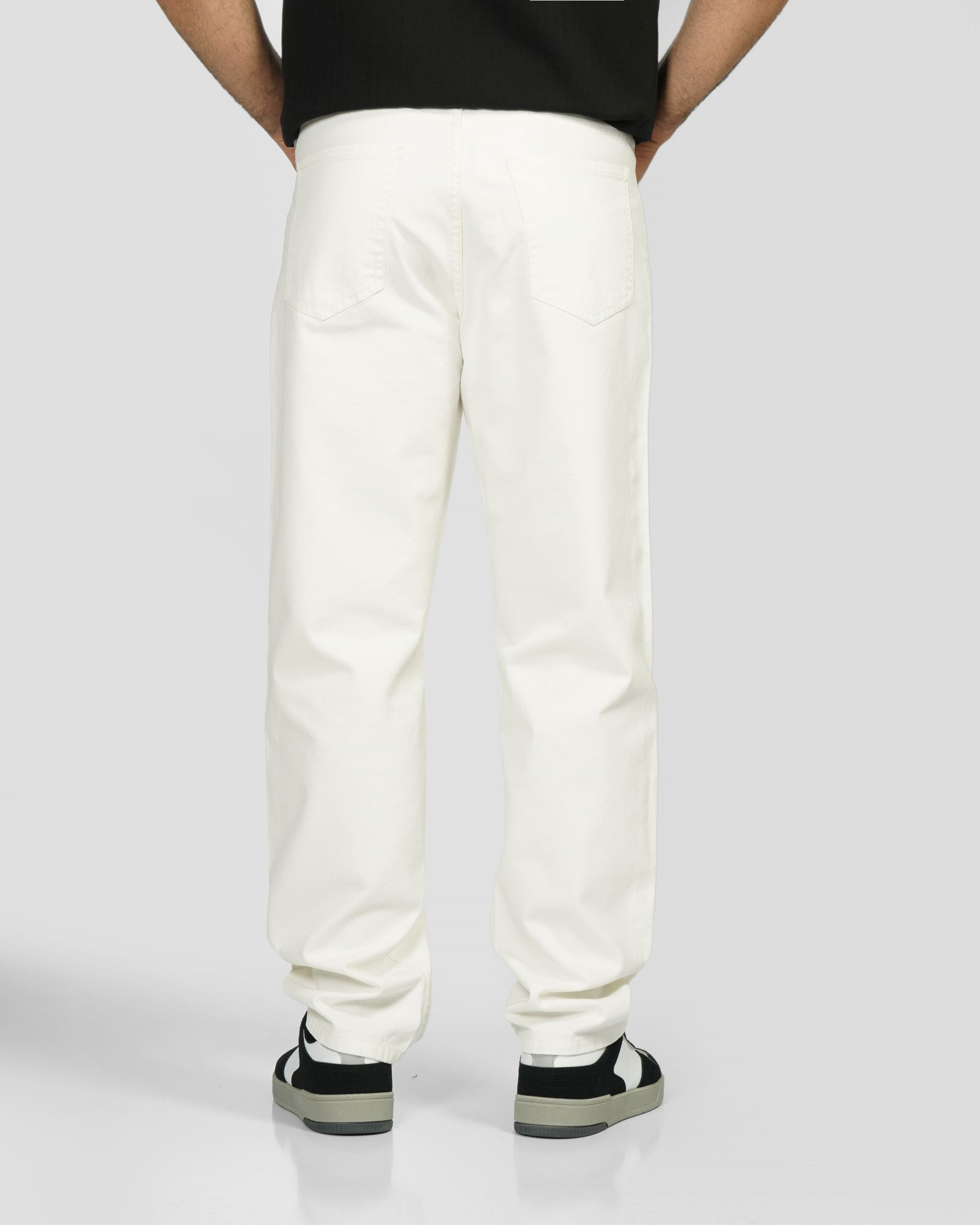 شلوار جین بگ (Baggy) ساده مردانه سفید 24124783