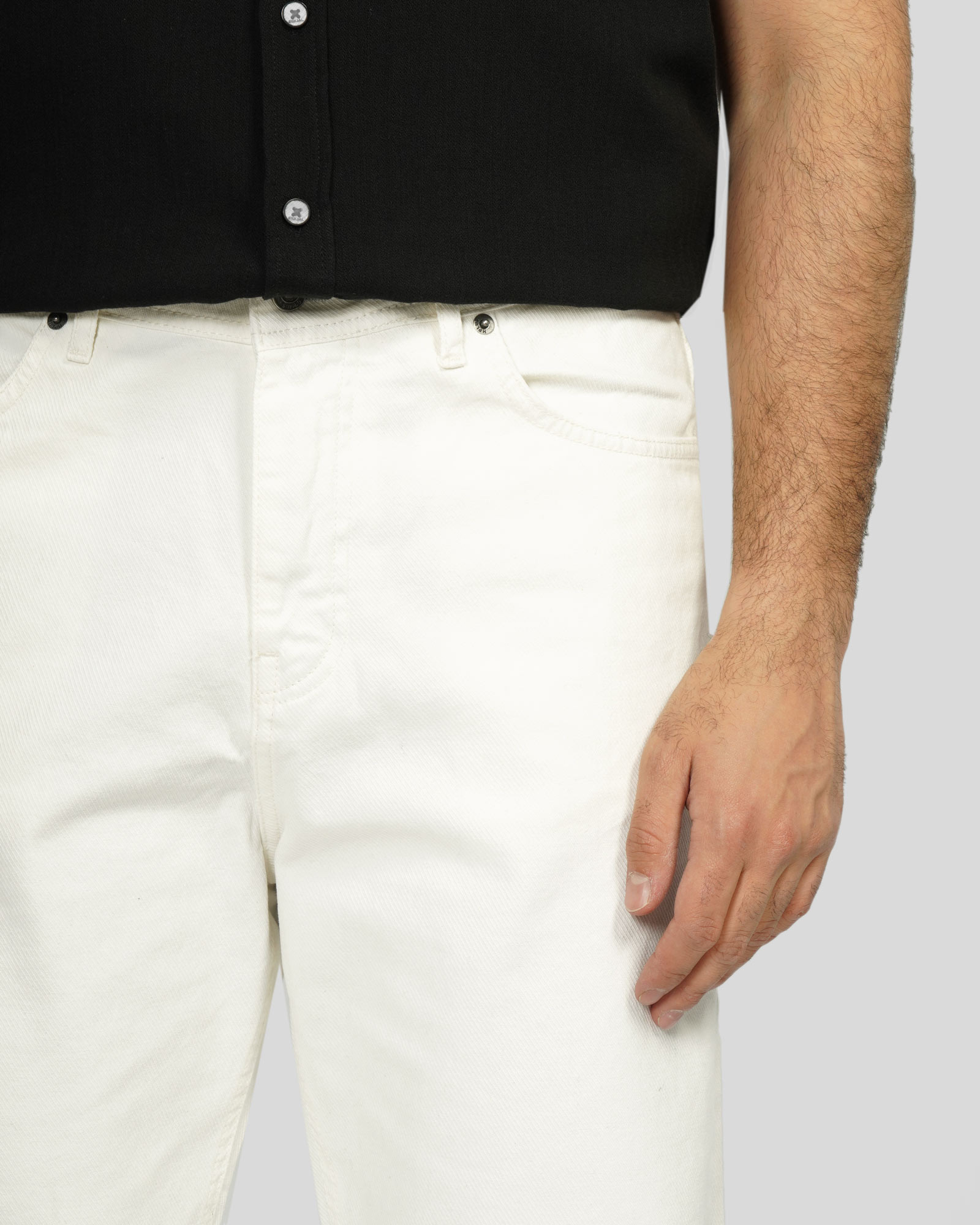 شلوار جین بگ (Baggy) ساده مردانه سفید 24124783