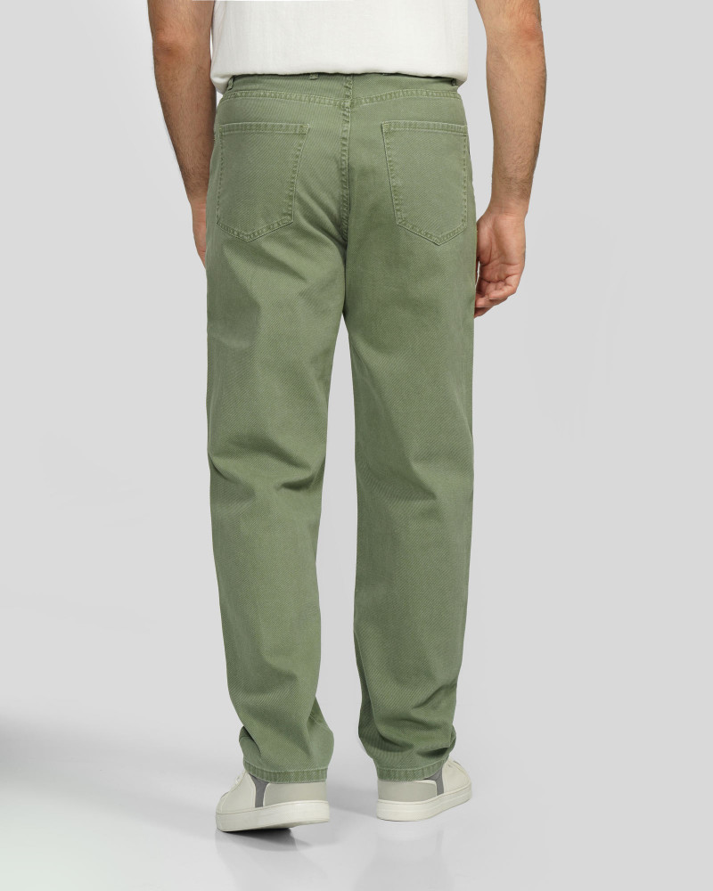شلوار جین بگ (Baggy) ساده مردانه سبز 24124783