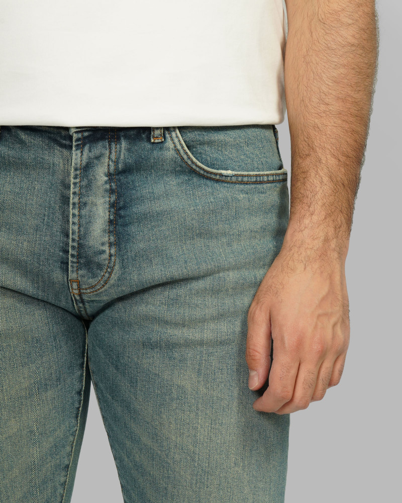 خرید و قیمت شلوار جین اسلیم زاپ دار مردانه آبی تیره 24111432