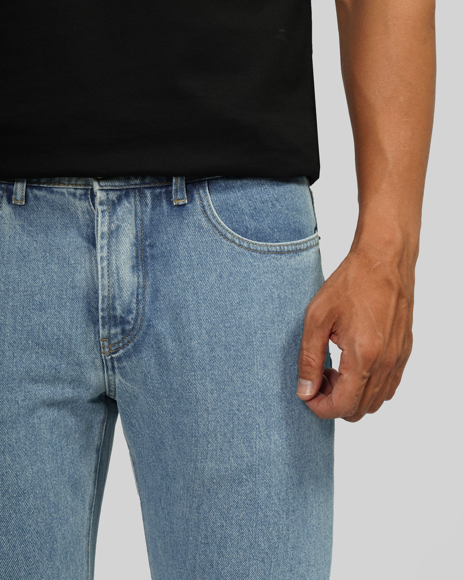 شلوار جین بوت کات (Boot cut) ساده مردانه آبی روشن 22324609