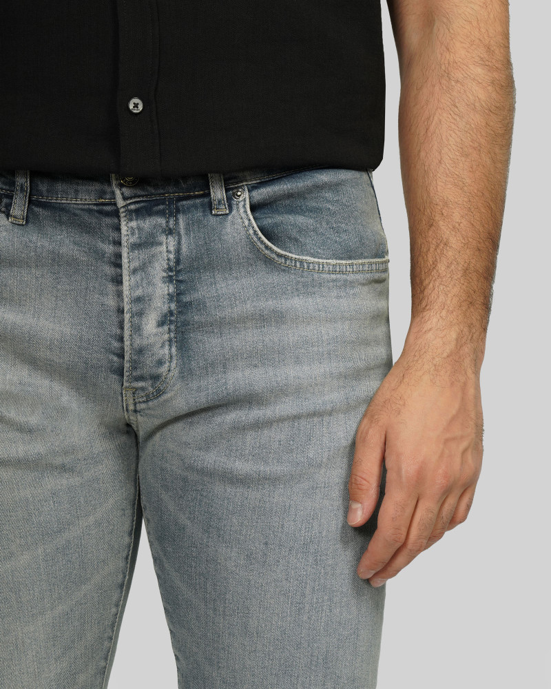 شلوار جین اسلیم ساده مردانه آبی 24111431
