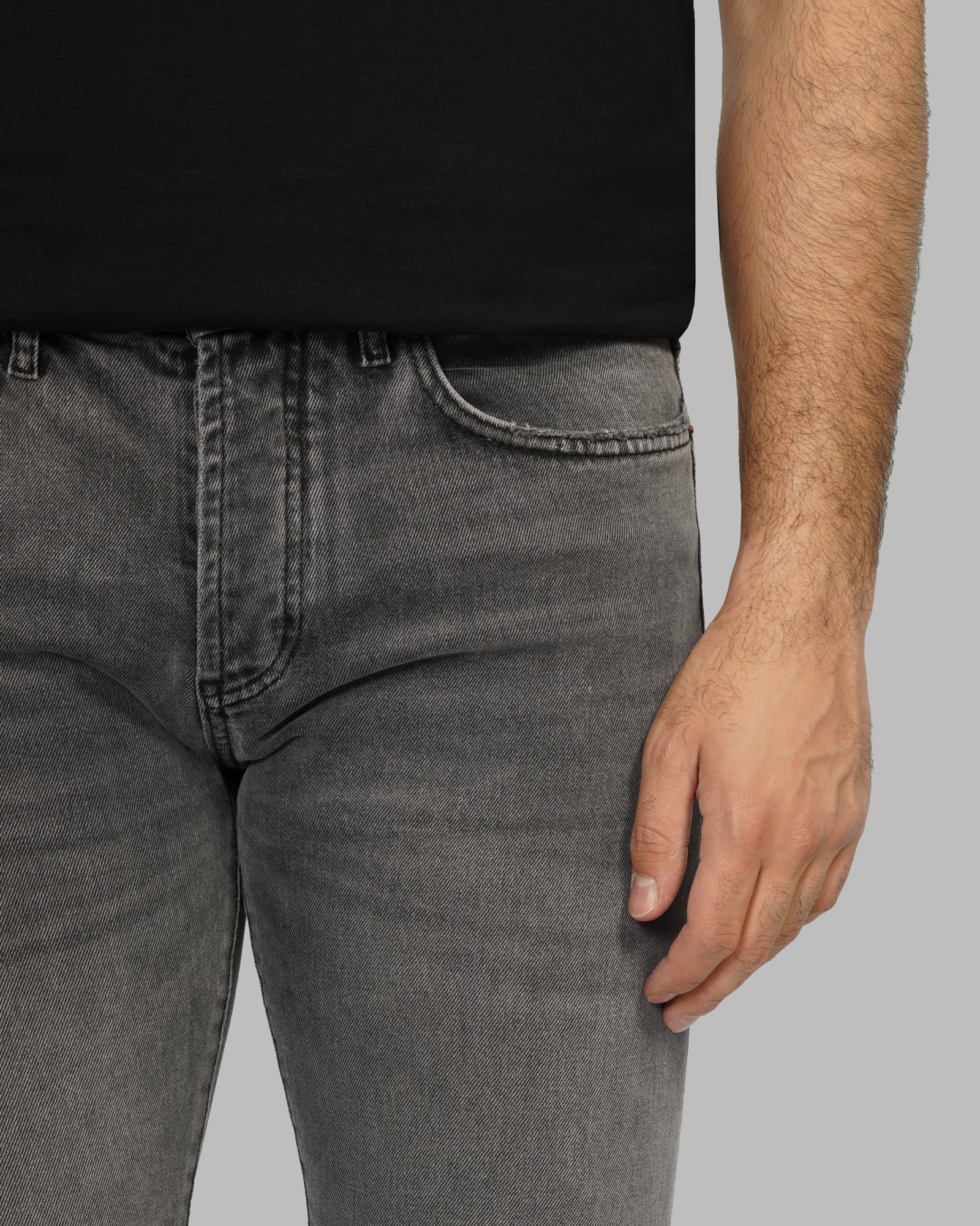 خرید و قیمت شلوار جین اسلیم ساده مردانه خاکستری 24111435