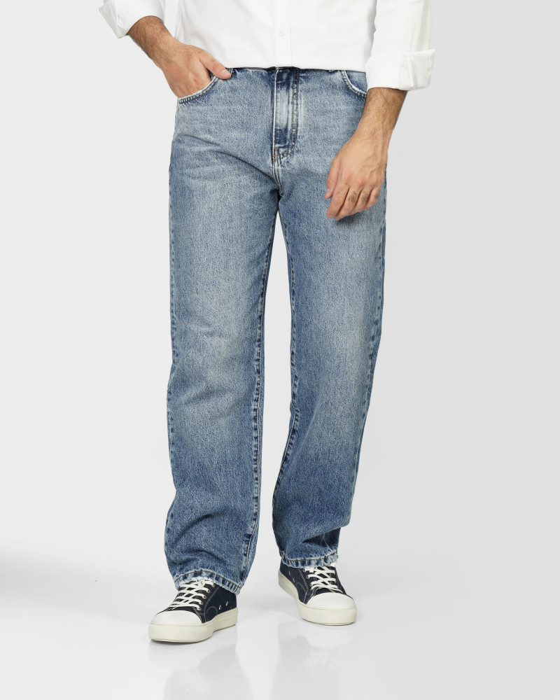 شلوار جین استریت فیت (Straight fit) ساده مردانه آبی 24224792