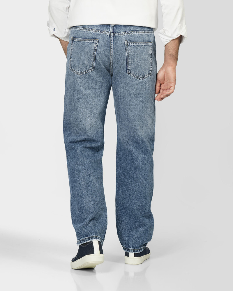 شلوار جین استریت فیت (Straight fit) ساده مردانه آبی 24224792