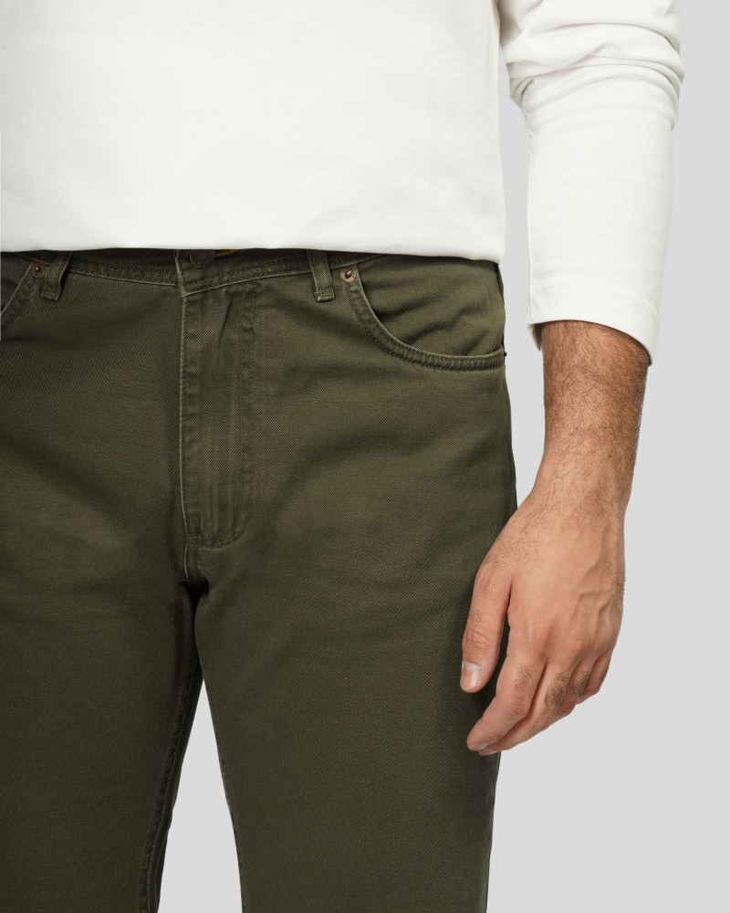 شلوار جین مینی (Mini) ساده مردانه سبز تیره 24224786