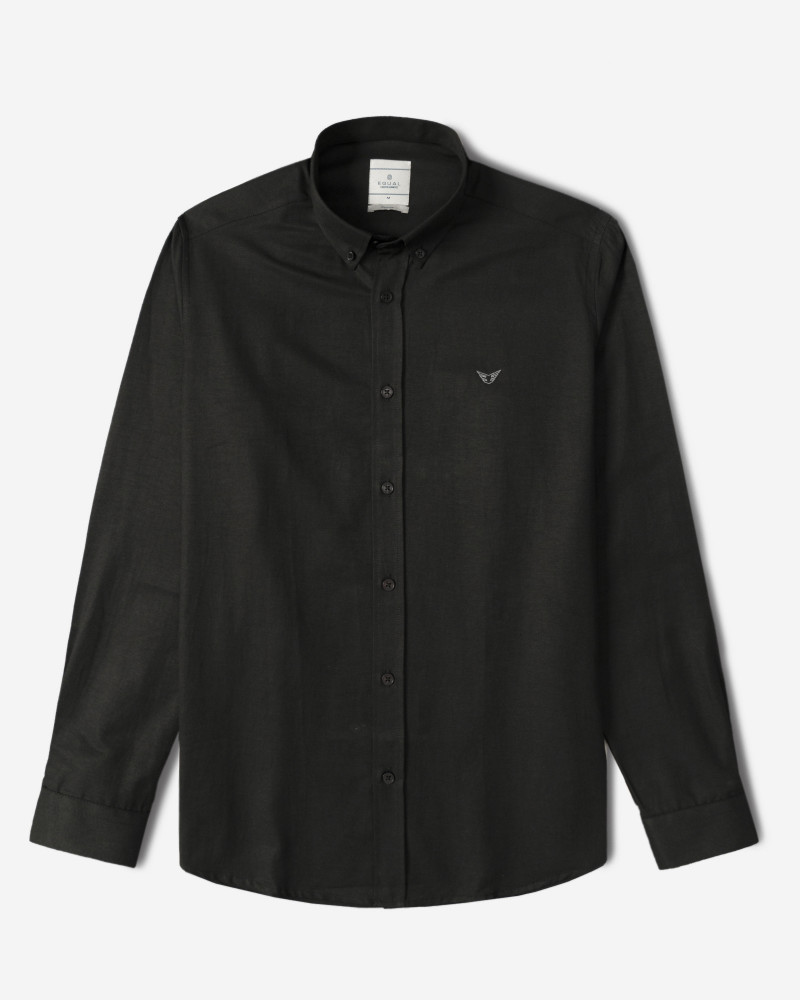 خرید و قیمت پیراهن آستین بلند ساده مردانه مشکی 24221311