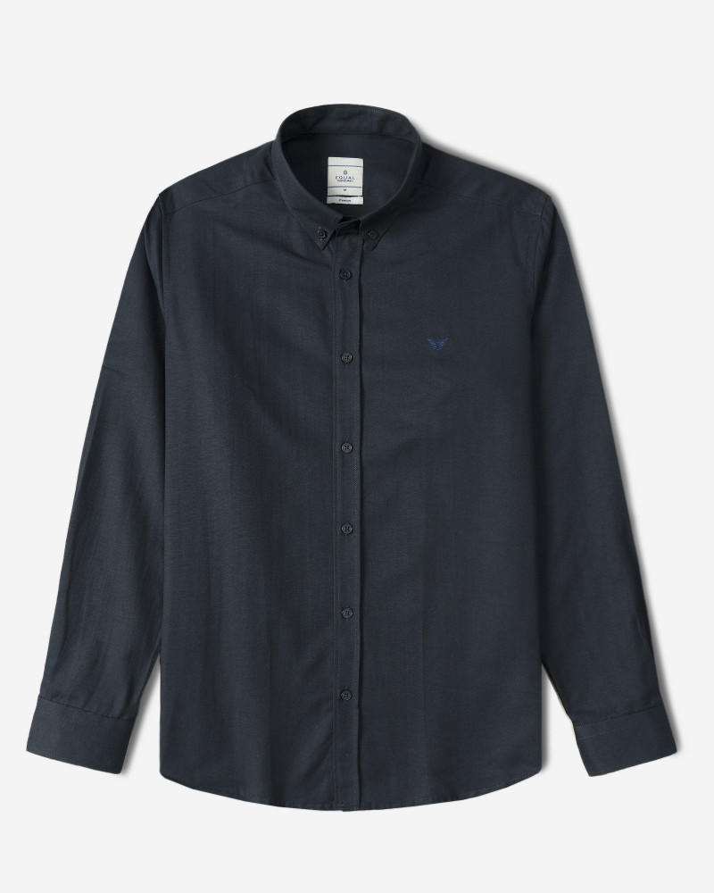 خرید و قیمت پیراهن آستین بلند ساده مردانه سرمه ای 24221311