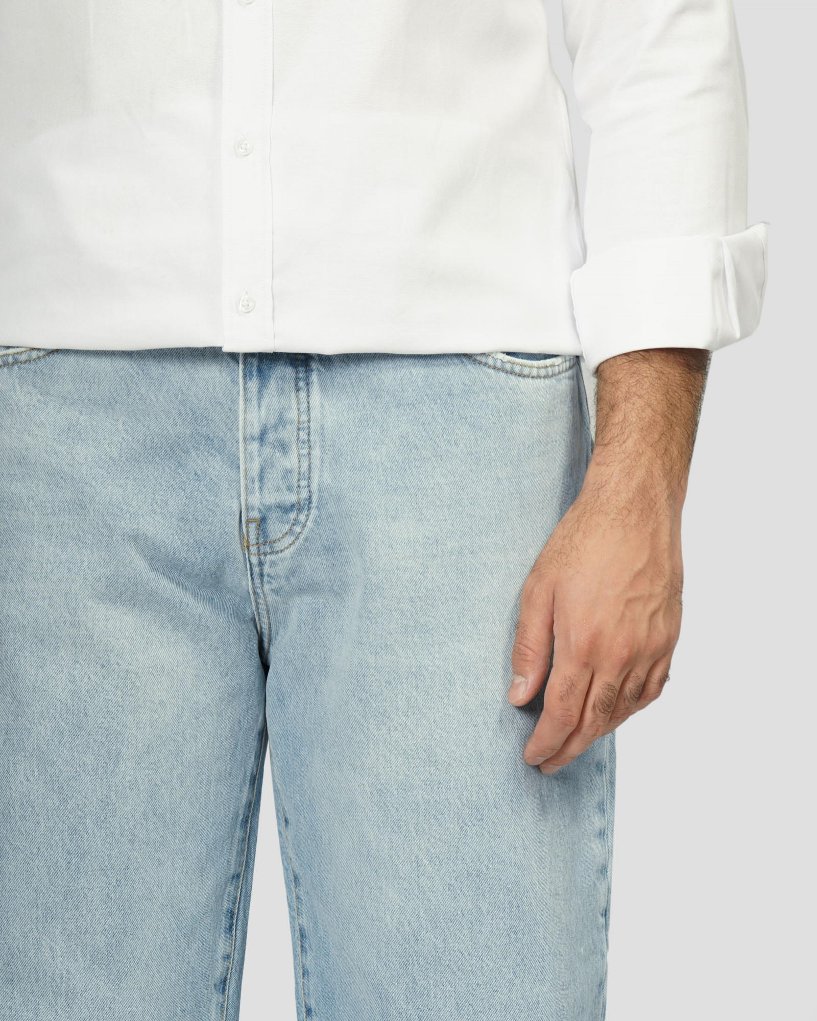 شلوار جین استریت (Straight) ساده مردانه آبی 24224794