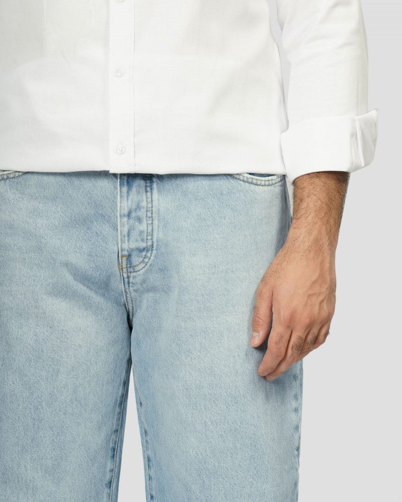 شلوار جین استریت (Straight) ساده مردانه آبی 24224794