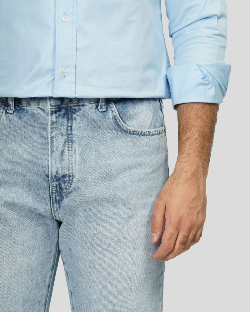 شلوار جین مردانه Essentials ساده آبی روشن 24224789