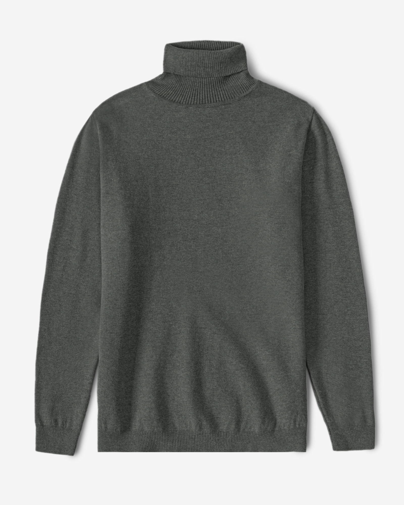 پلیور آستین بلند مردانه یقه اسکی بافت خاکستری  19379102