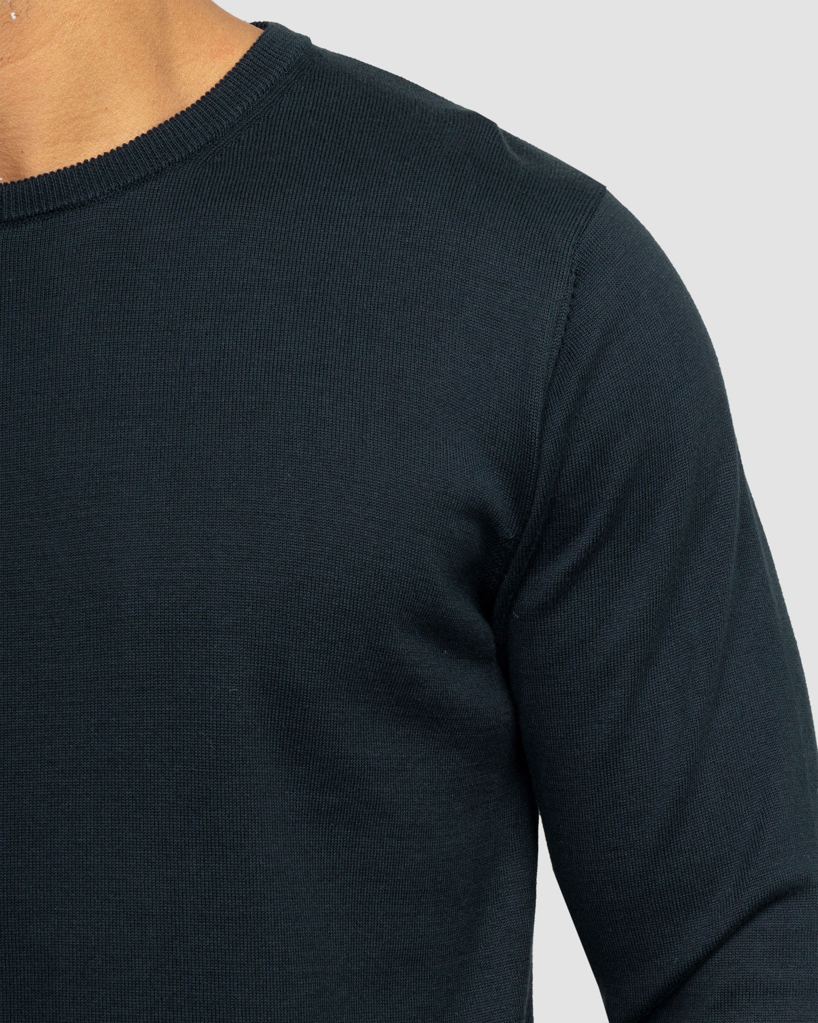 پلیور نازک یقه گرد سرمه ای 18342116